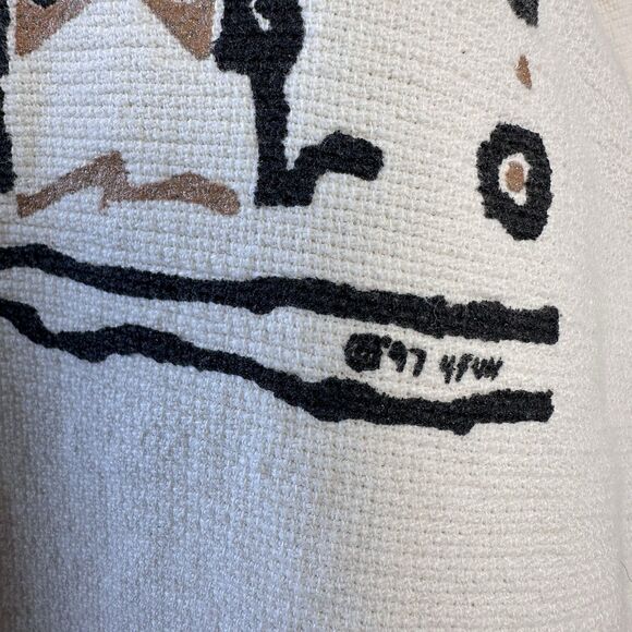 Vintage 4FUN Originals 1997 Pullover Womens Medium Tribal Drawstring Sweater - Picture 7 of 10